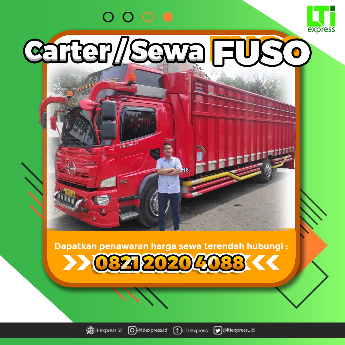 sewa truk fuso surabaya lombok