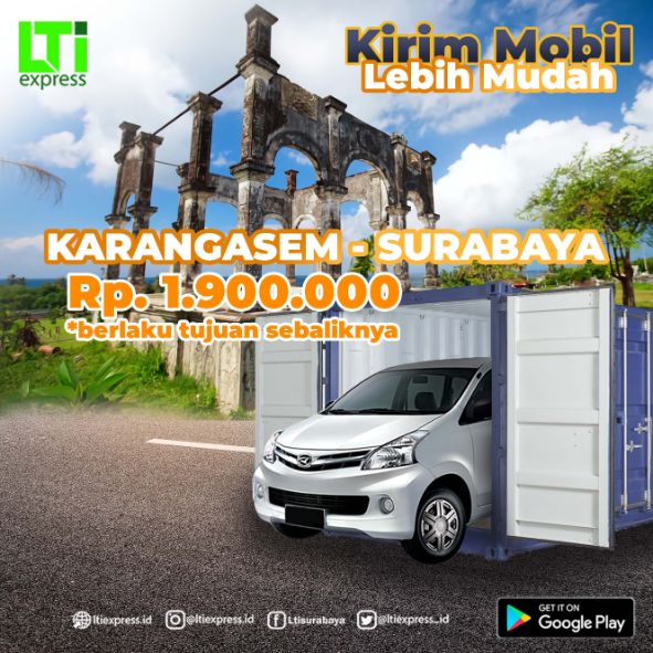 jasa kirim mobil murah surabaya karangasem