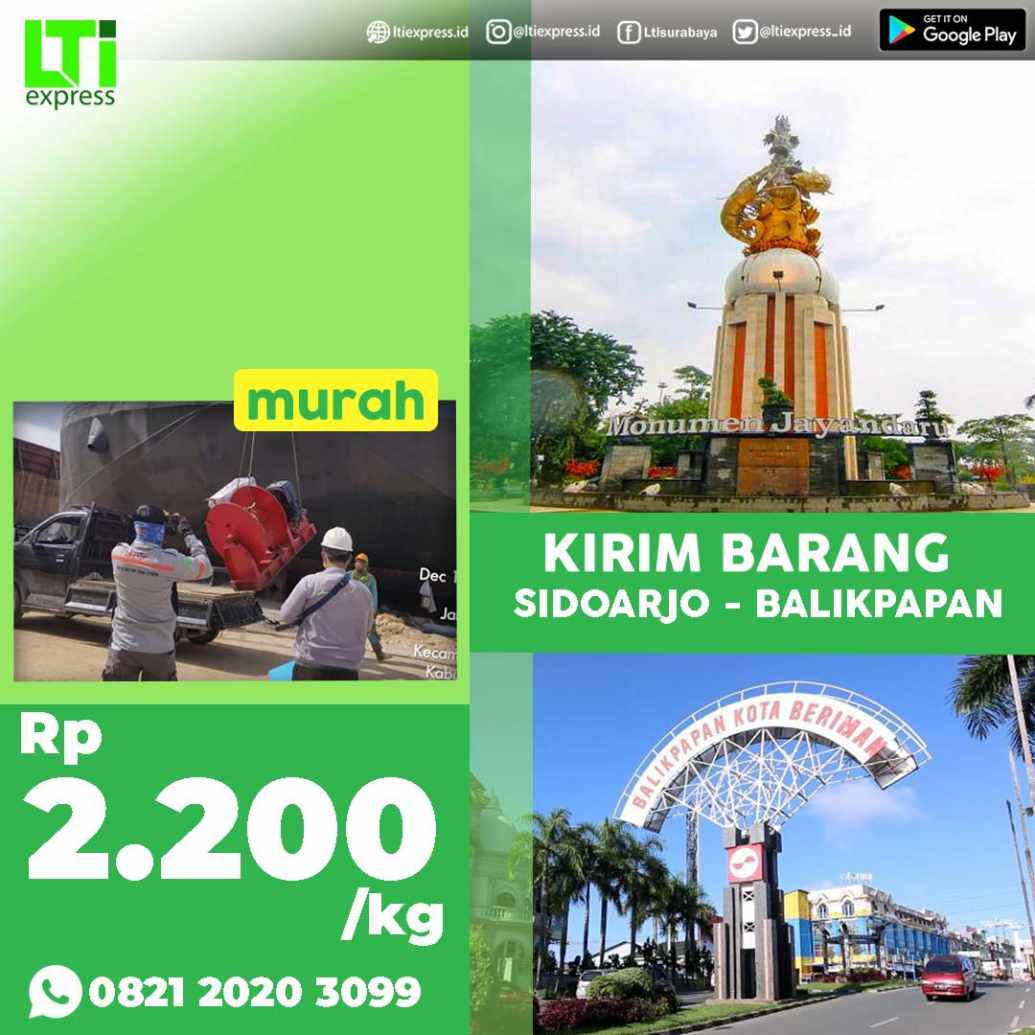 cargo murah sidoarjo balikpapan
