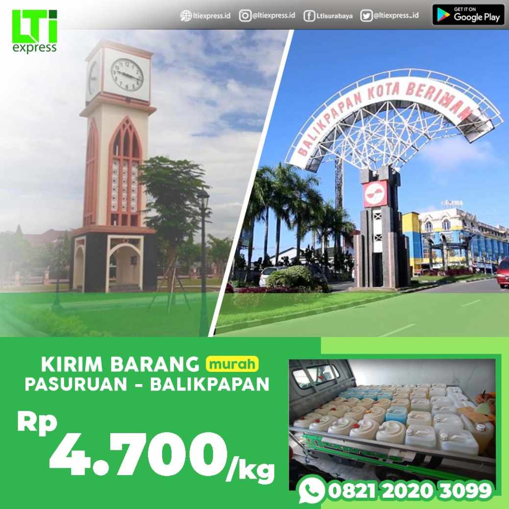 cargo murah pasuruan ke balikpapan
