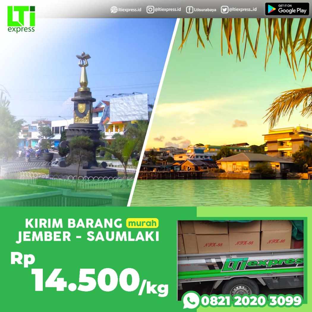 cargo murah jember saumlaki