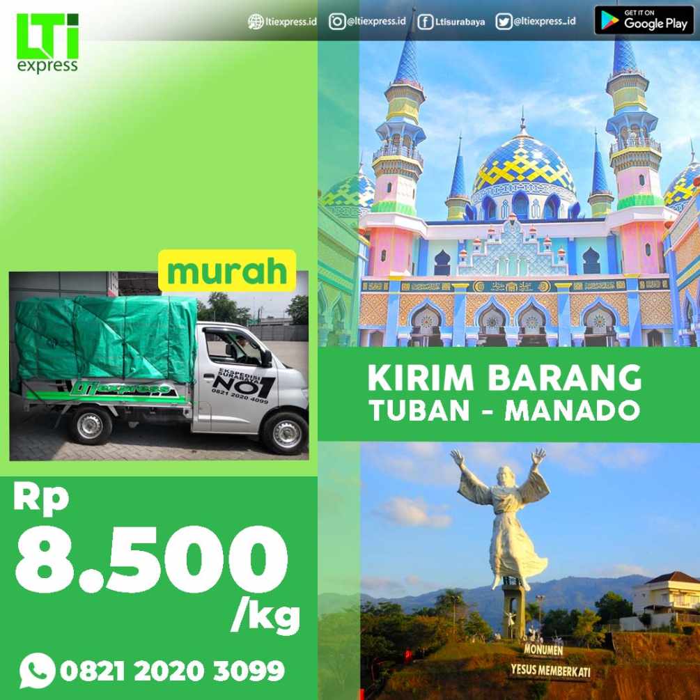 cargo murah tuban ke manado