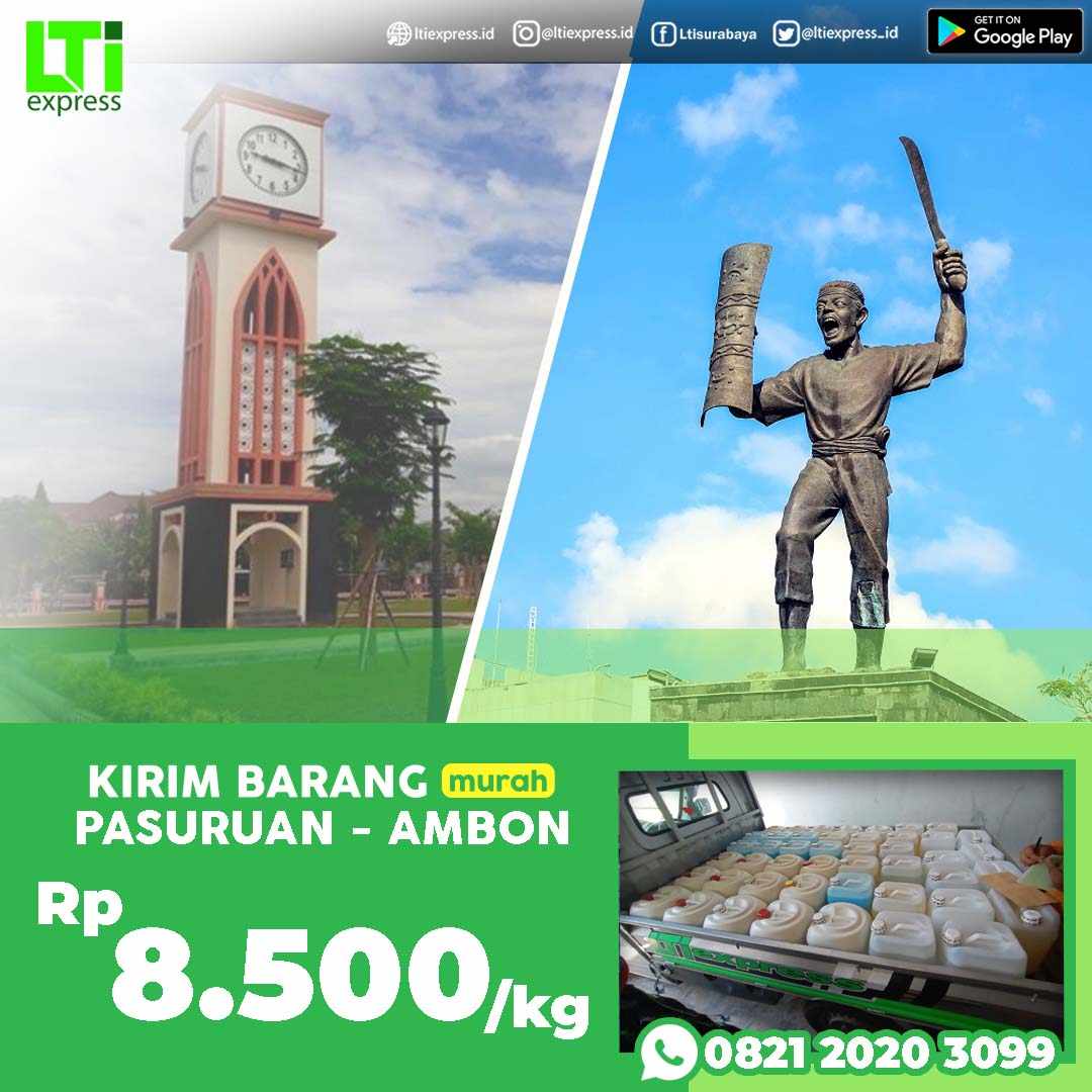 cargo murah pasuruan ambon
