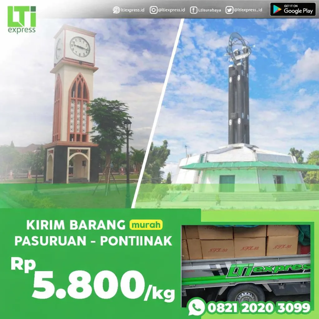cargo murah pasuruan pontianak