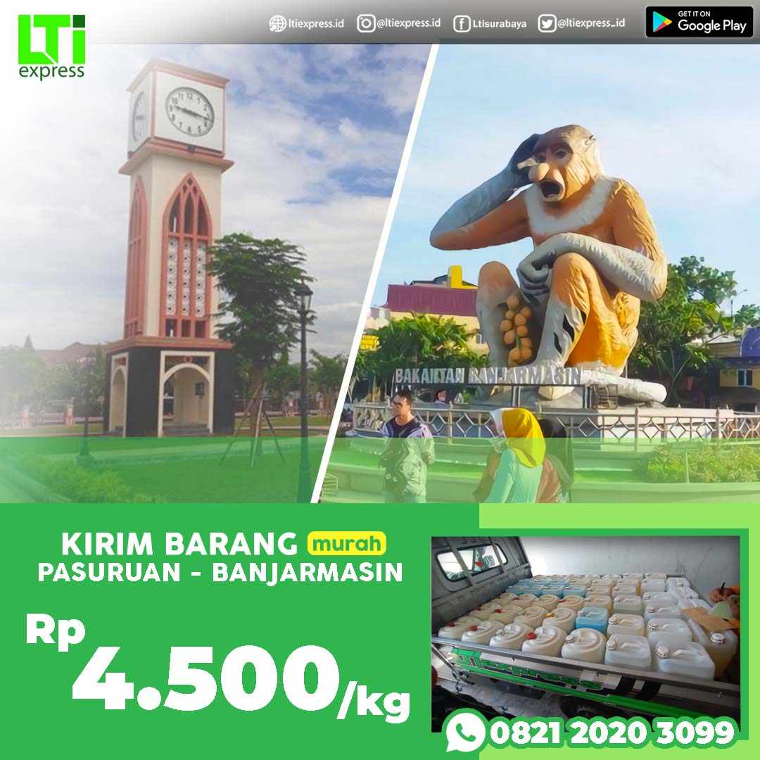 cargo murah pasuruan ke banjarmasin