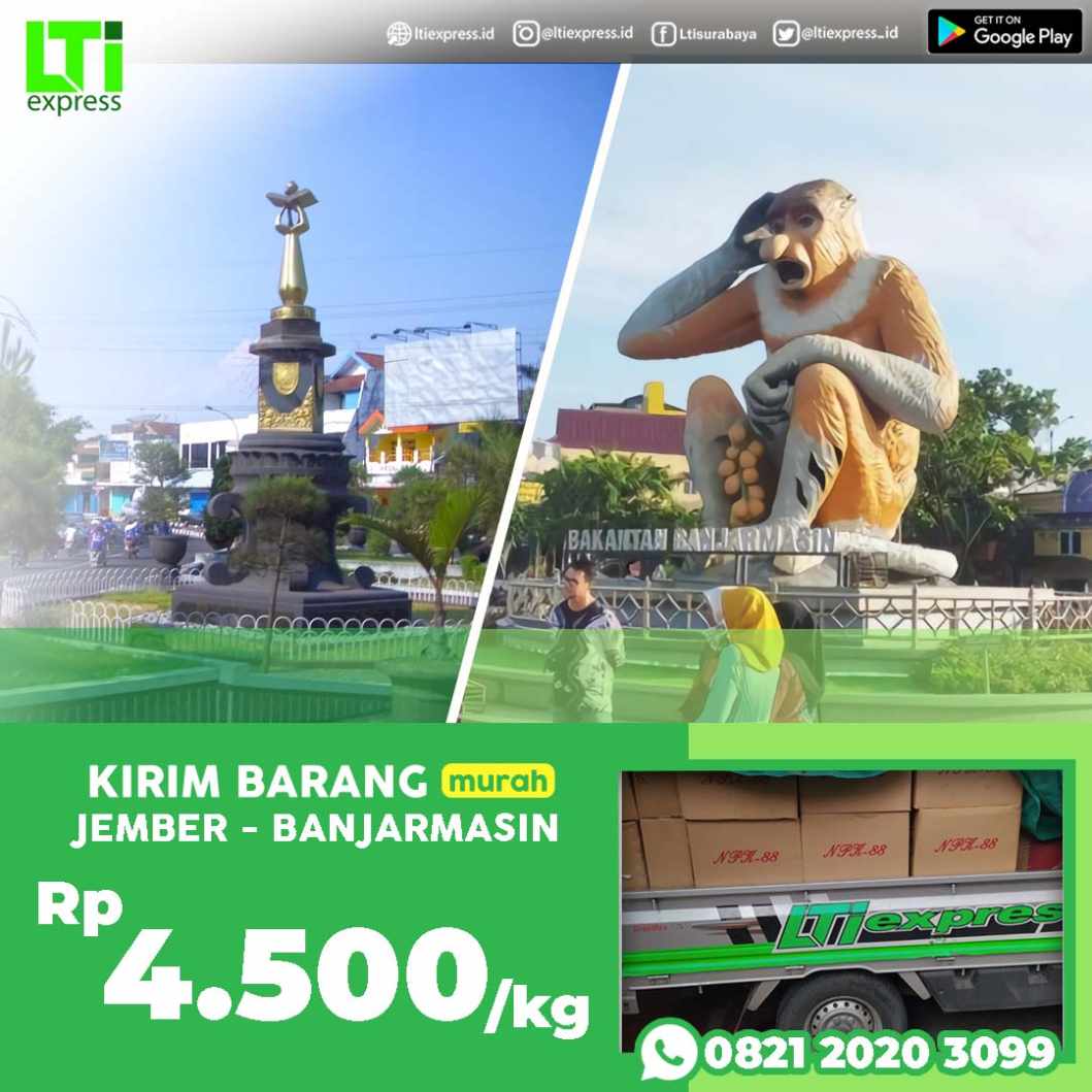 cargo murah jember banjarmasin