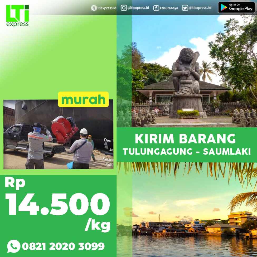 cargo murah tulungagung saumlaki
