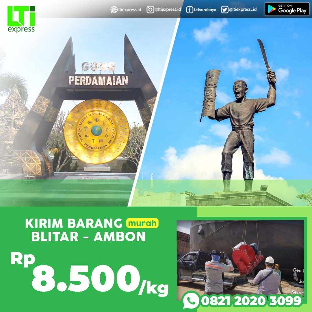 cargo murah blitar ke ambon