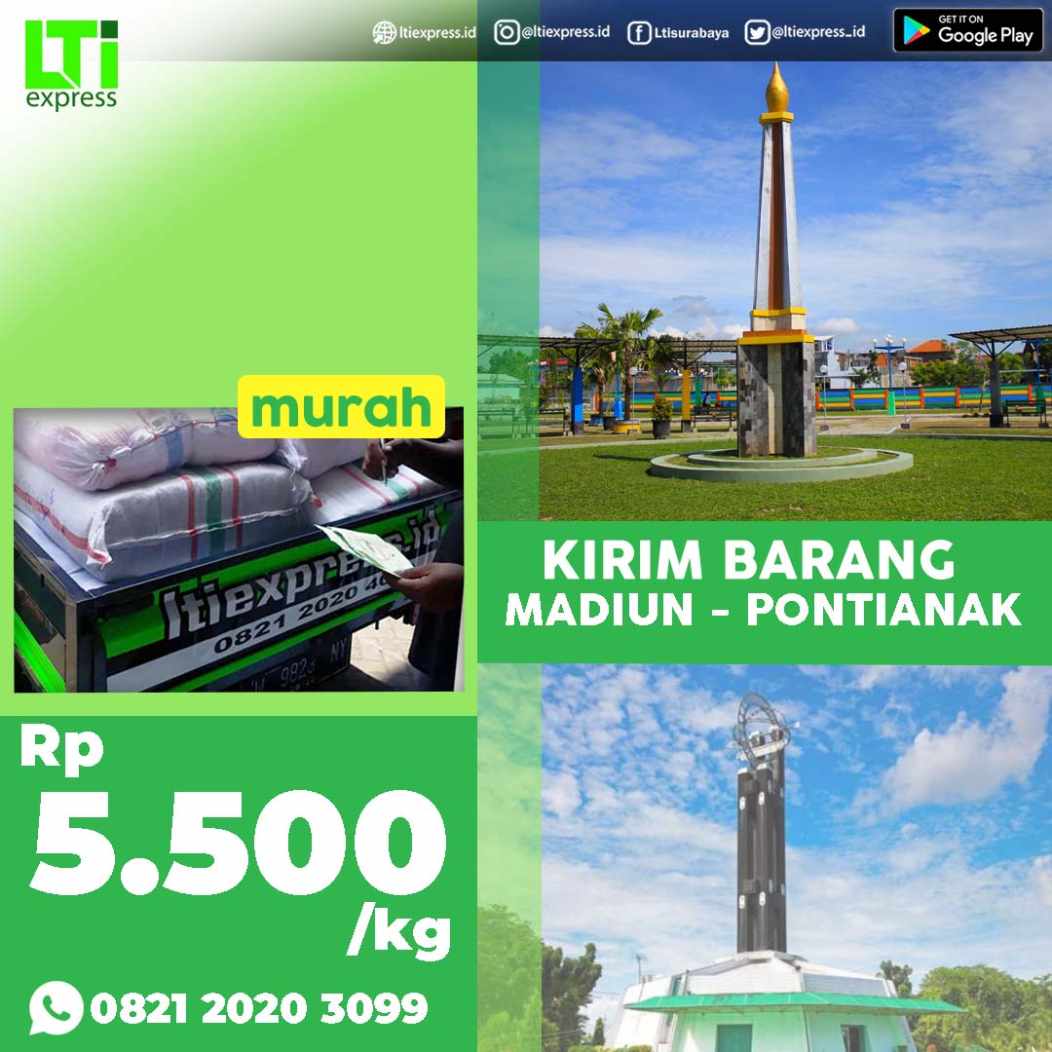 cargo murah madiun pontianak