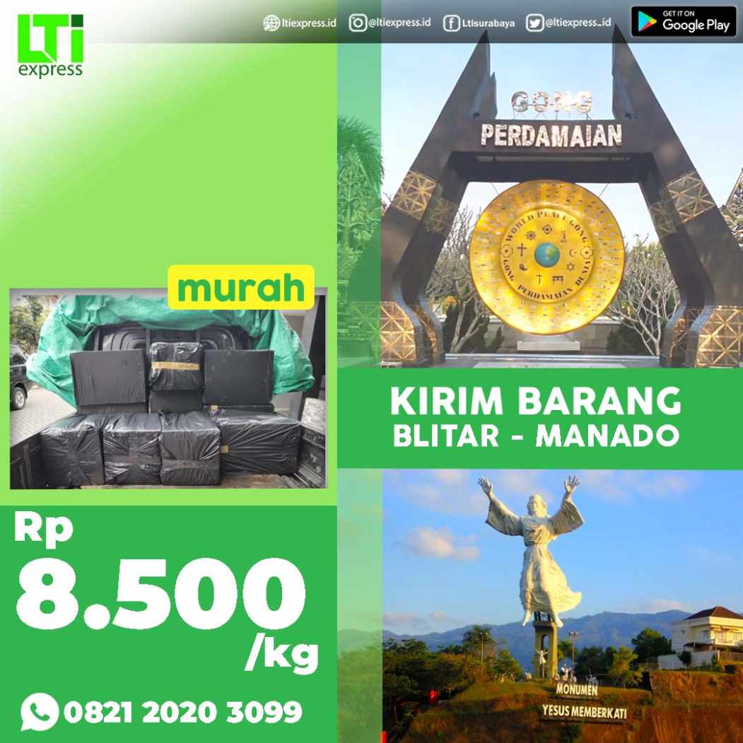 cargo murah blitar ke manado