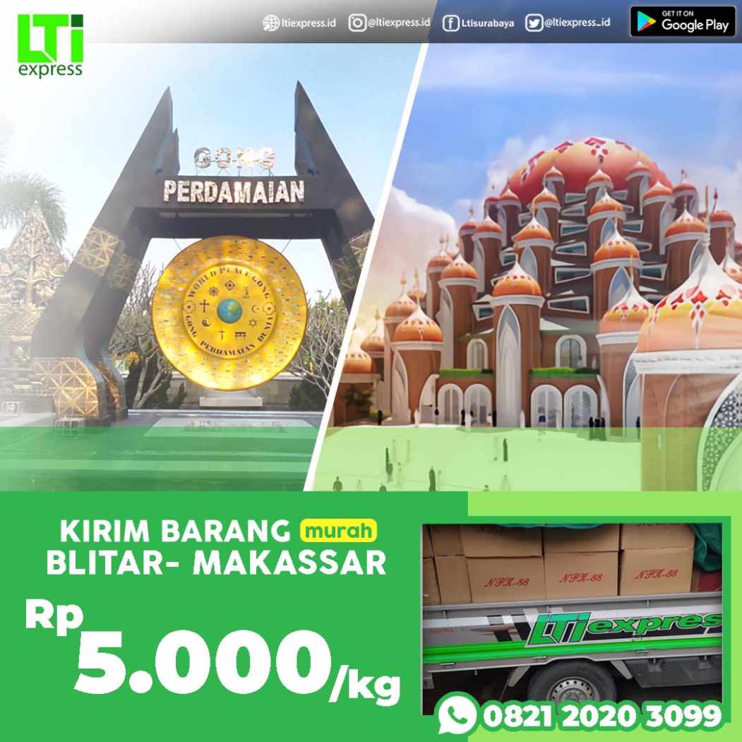 cargo murah blitar ke makassar