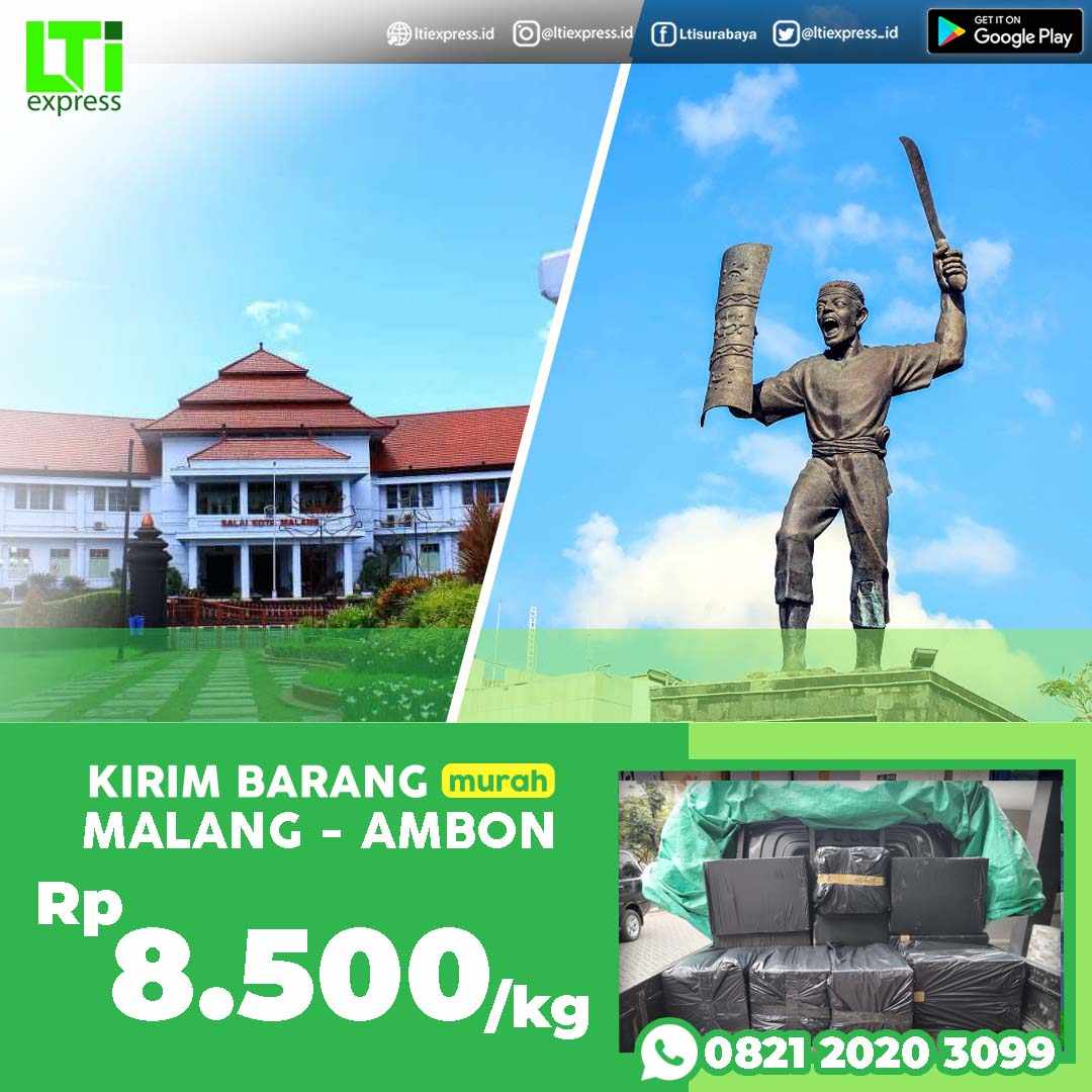 cargo murah malang ke ambon